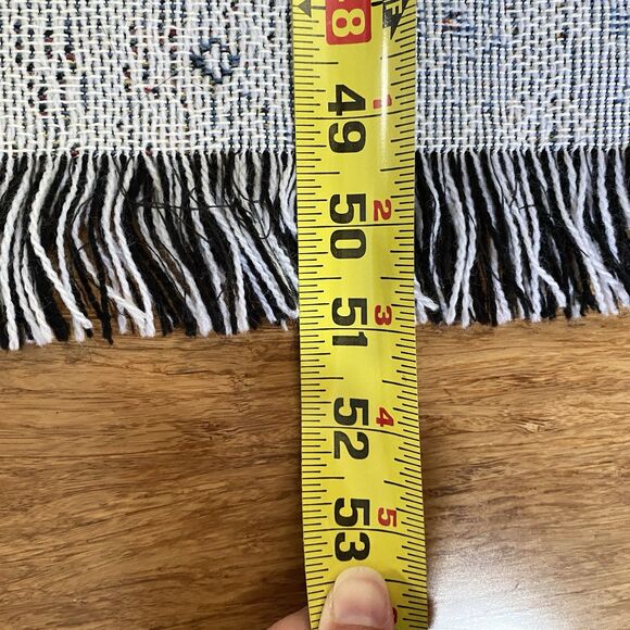 Mohawk Throw Blanket Tapestry Winter Scene Snow Fringe Christmas Holiday 56x51 - Picture 10 of 11